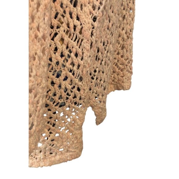 J Jill Women's Blush Pink White Layering 3/4 Sleeve Beach Wear Sweater Sz M - Picture 8 of 16